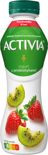 JOGURT PITNY ACTIVIA TRUSKAWK-KIWI 280G BUT DANONE
