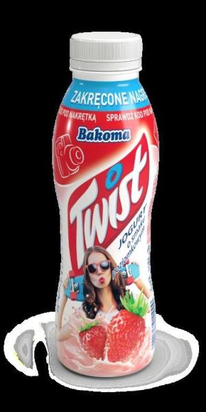 JOGURT TWIST POZIOMKA 370G BAKOMA