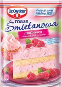 MASA SMIETANOWA O SMAKU MALINOWYM 86G DR OETKER
