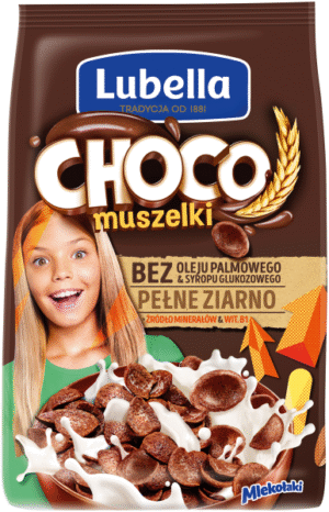 PLATKI LUBELLA CHOCO MUSZELKI 500G MASPEX