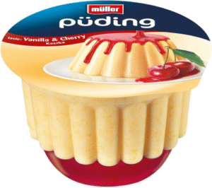 PUDDING WANILIOWY Z SOSEM WISNIOWYM 450G MULLER