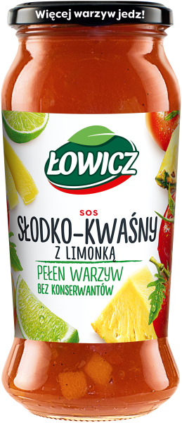 SOS LOWICZ SLODKO-KWASNY Z LIMONKA 500G MASPEX